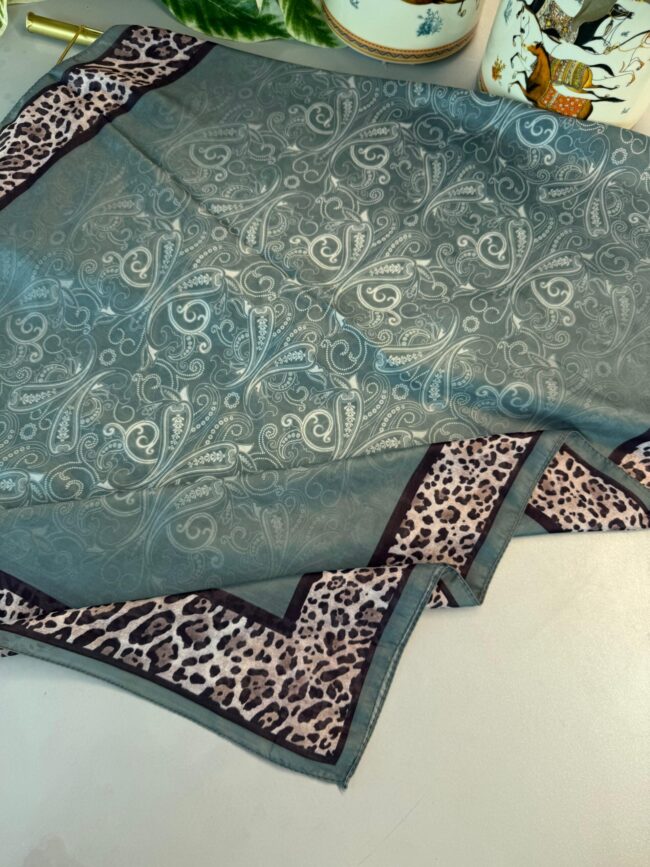 TINY LEOPAR PAMUK DESEN ŞAL-6202616-MİNT