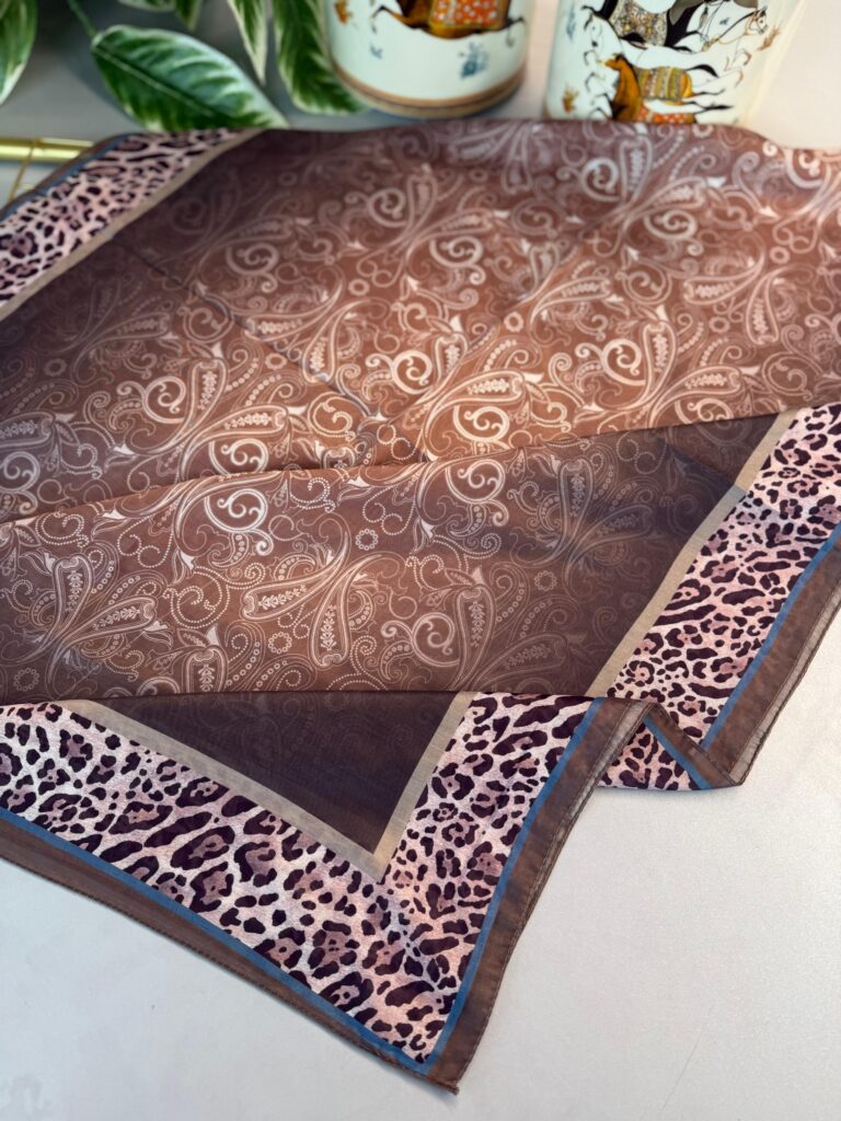 TINY LEOPAR PAMUK DESEN ŞAL-6202616-MOCHA