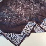 TINY LEOPAR PAMUK DESEN ŞAL-6202616-DERİN MOR