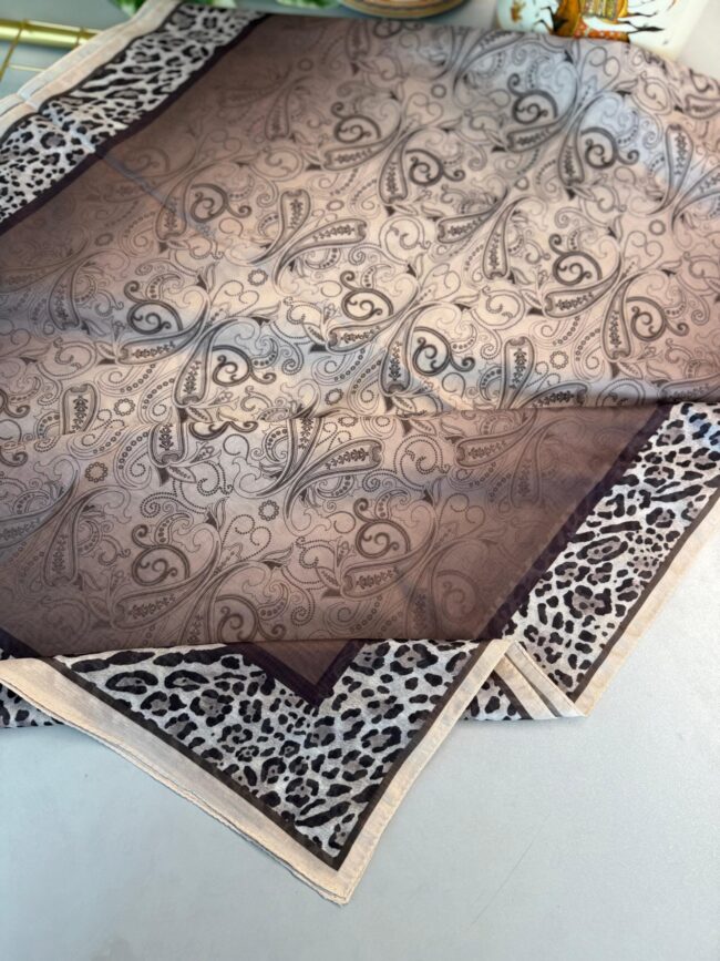 TINY LEOPAR PAMUK DESEN ŞAL-6202616-KARAMEL