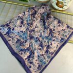 Mimoza Desen Vual İpek Eşarp-6203408-Mor