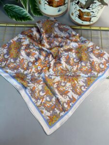 Mimoza Desen Vual İpek Eşarp-6203408-Lila