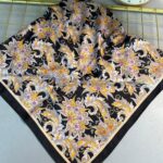 Mimoza Desen Vual İpek Eşarp-6203408-Siyah-lila