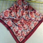 Mimoza Desen Vual İpek Eşarp-6203408-Bordo