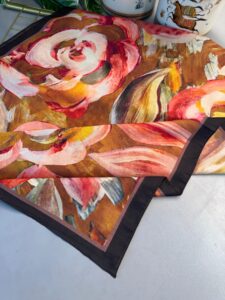 MAGNOLIA DESEN PAMUK İPEK ŞAL-6203253-Şeftali