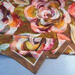 MAGNOLIA DESEN PAMUK İPEK ŞAL-6203253-Tarçın