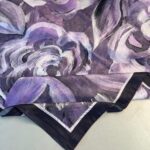 MAGNOLIA DESEN PAMUK İPEK ŞAL-6203253-Lila