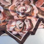 MAGNOLIA DESEN PAMUK İPEK ŞAL-6203253-Latte