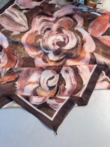 MAGNOLIA DESEN PAMUK İPEK ŞAL-6203253-Latte