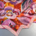 MAGNOLIA DESEN PAMUK İPEK ŞAL-6203253-Pudra