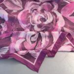 MAGNOLIA DESEN PAMUK İPEK ŞAL-6203253-Fuşya