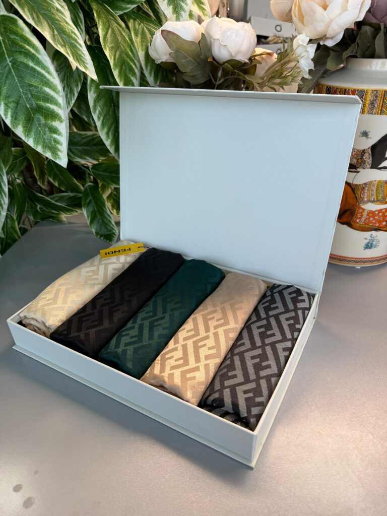 Fendi  Desen İthal Yün İpek 5'li Şal – Avantajlı Şal Seti