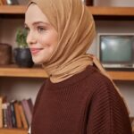 Organic Scarfs Bambu Kraş Şal Modeli -CAMELL