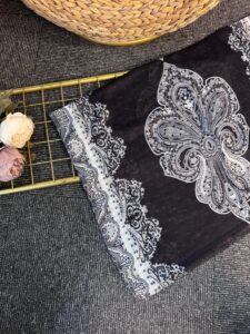 Bohem Ruh Pamuk Şal-678456-Siyah