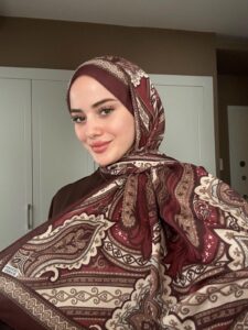 SAHRA DESEN PAMUK İPEK ŞAL-10005-KARANFİL