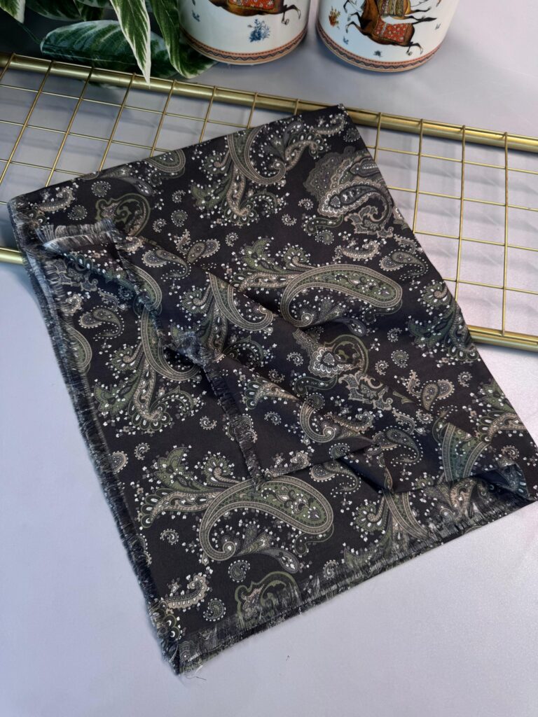 Etno Noir Naturel Pamuk Şal-202452-Siyah