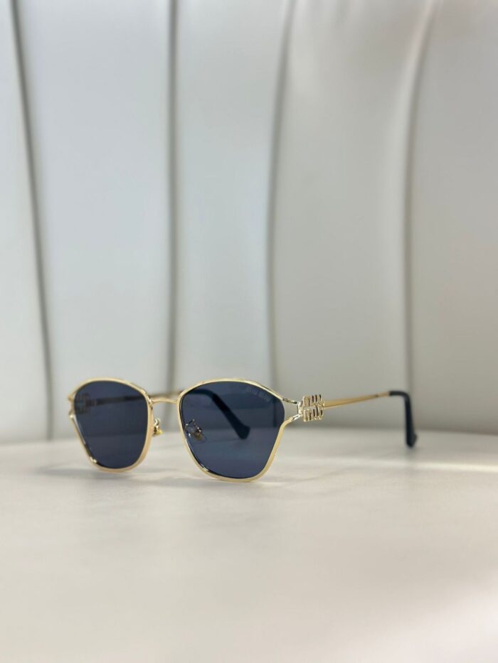 Mıu Mıu Metal Çerçeve Güneş Gözlüğü -Mavi