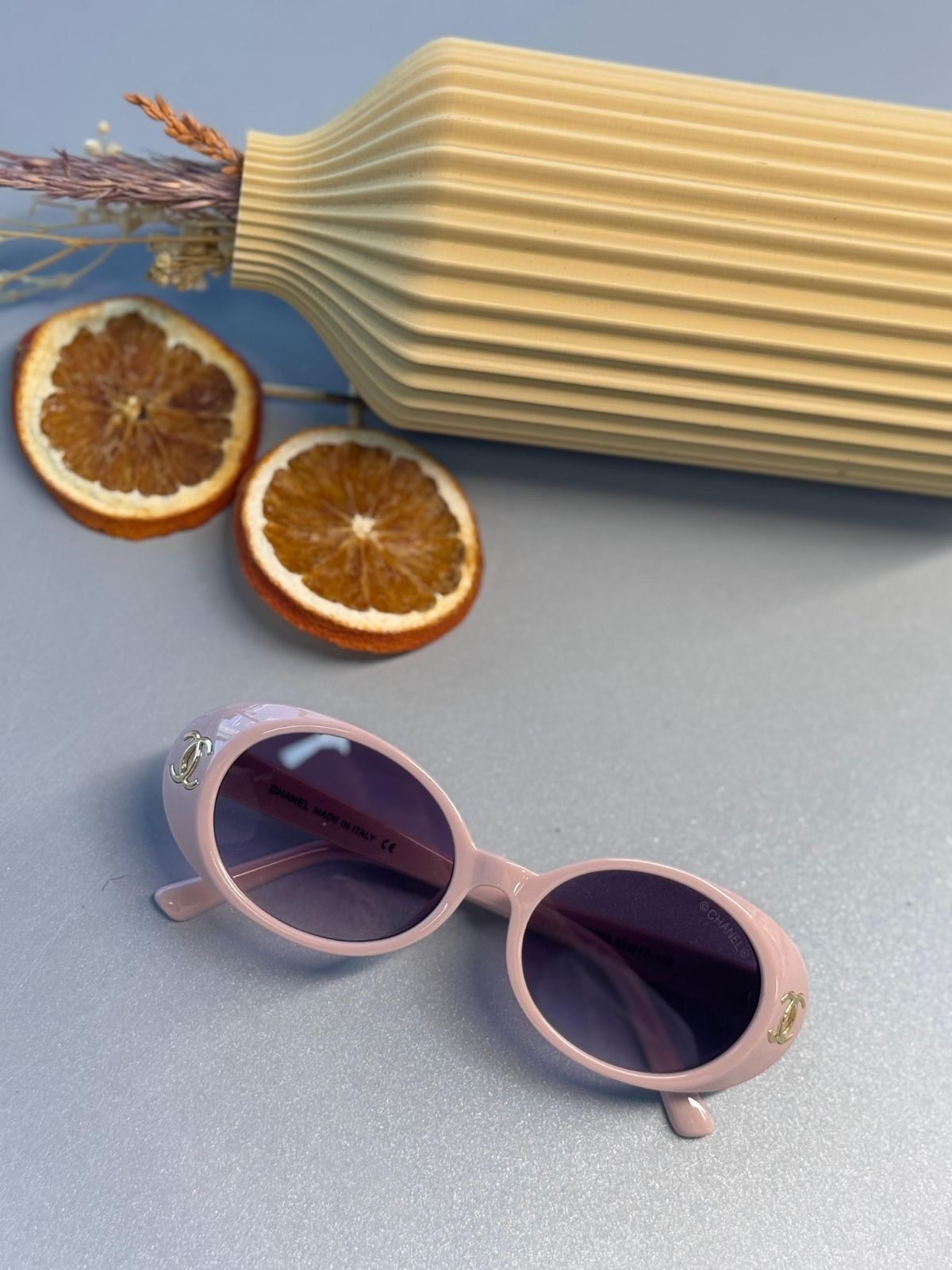 Chanel 5808 Oval Logo Güneş Gözlüğü- Pembe degrade