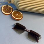 Cartier Santos Rimless Güneş Gözlüğü-Kahve degrade