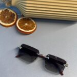 Cartier Santos Rimless Güneş Gözlüğü- Siyah degrade