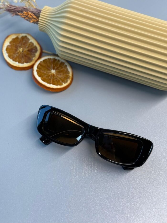 Versace VE2284 Dikdörtgen Güneş Gözlüğü- Kahve