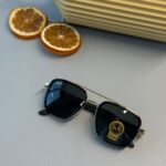 Ray-Ban Retro Square - Altın Krom - Bordo Detaylı Siyah Güneş Gözlüğü