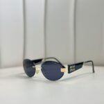 Mıu Mıu Kesik Cam Detaylı Güneş Gözlüğü - Gold Siyah