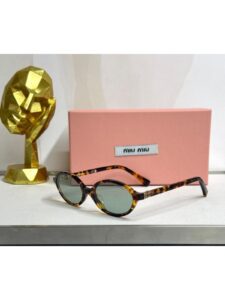 Mıu Mıu İthal Oval Güneş Gözlüğü - Mavi