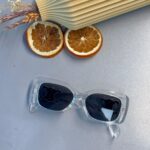 Celine Triomphe XL 01 CL - Dikdörtgen Güneş Gözlüğü - Şeffaf