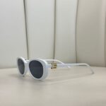 Gucci Oval Güneş Gözlüğü - Beyaz