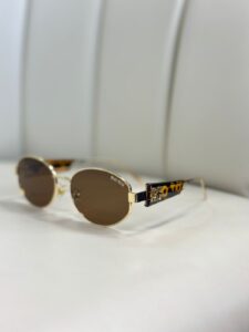 Mıu Mıu Oval Şefaf Detay Güneş Gözlüğü- Kahve