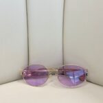 Mıu Mıu Oval Şefaf Detay Güneş Gözlüğü- Lila