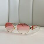 Mıu Mıu Oval Şefaf Detay Güneş Gözlüğü- Pembe