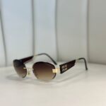 Mıu Mıu Kesik Cam Detaylı Güneş Gözlüğü- Kahve