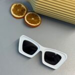 Loewe Anagram Bevelled LW Dikdörtgen Güneş Gözlüğü – Beyaz