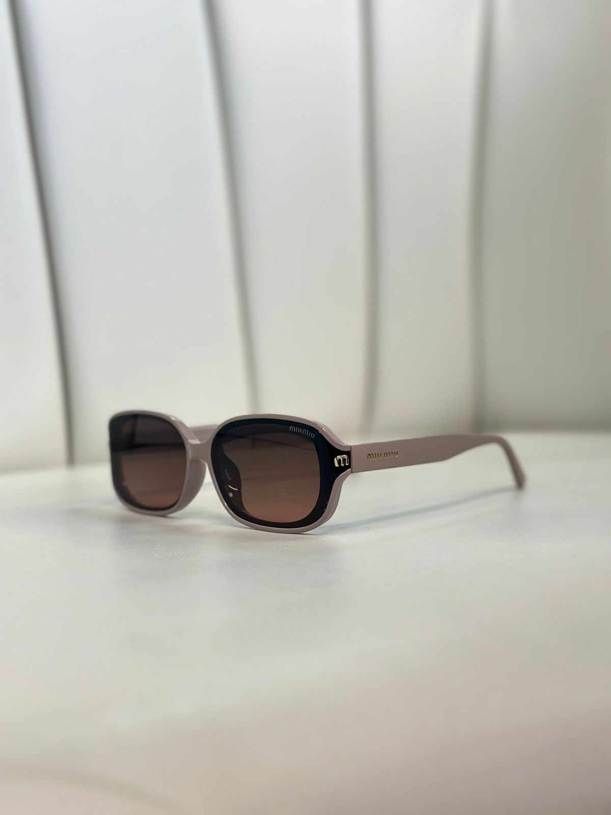 Miu Mİu Kemik Tasarım Güneş Gözlüğü - Vizon Sİyah