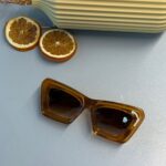 Loewe Anagram Bevelled LW Dikdörtgen Güneş Gözlüğü – Brown Gradient