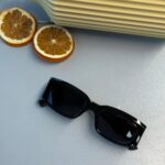 Gucci Unisex Dikdörtgen Asetat Güneş Gözlüğü- Siyah