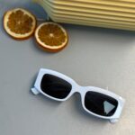 Gucci Unisex Dikdörtgen Asetat Güneş Gözlüğü- Beyaz