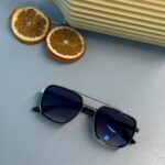 Prada PR 16VS Dikdörtgen Güneş Gözlüğü- Siyah gümüş