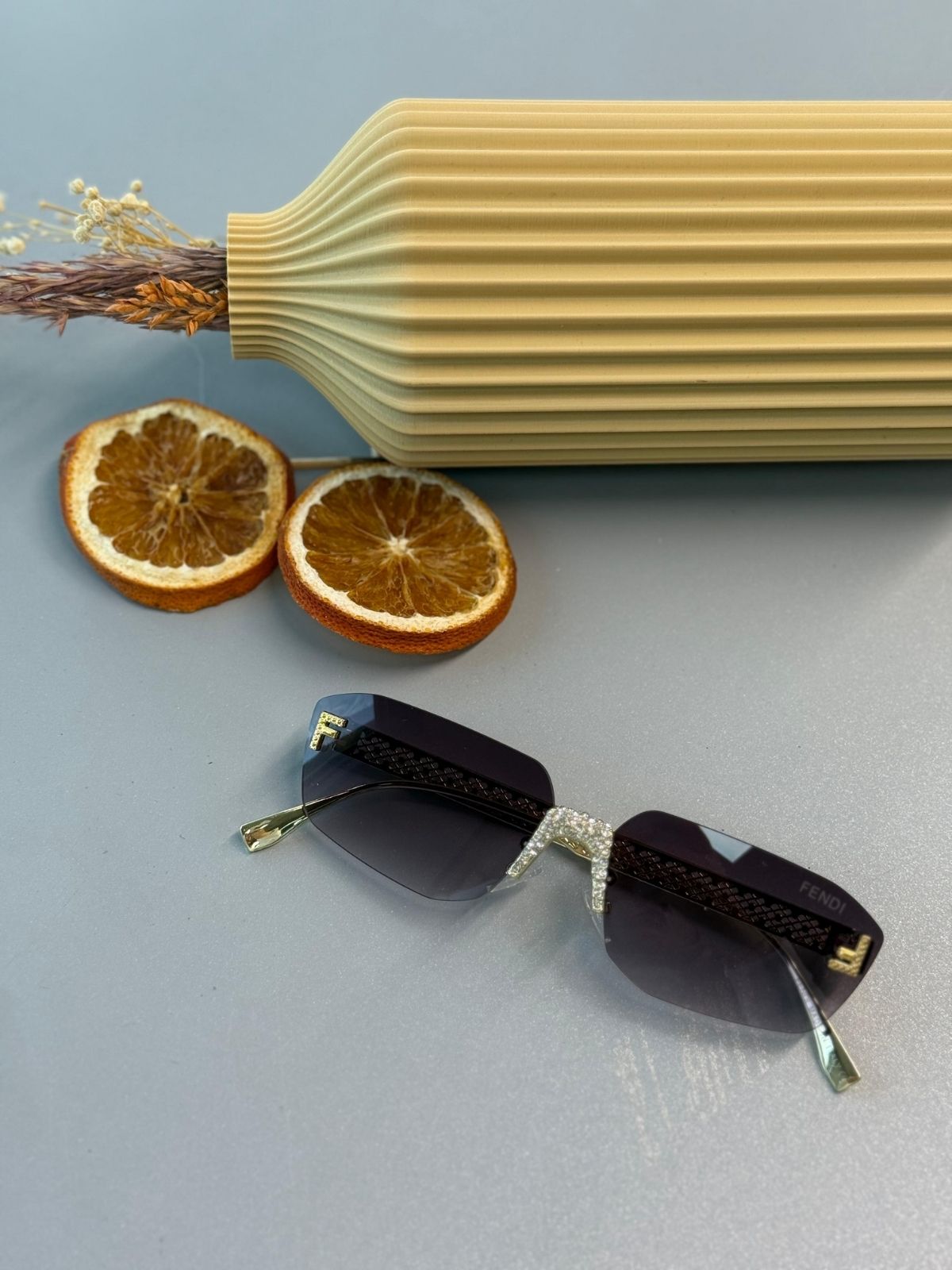 Fendi Tasarım Daimond Güneş Gözlüğü - Mor