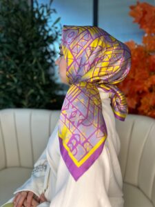 Oxxo Desen Vual İpek Eşarp-6203662-Sarı