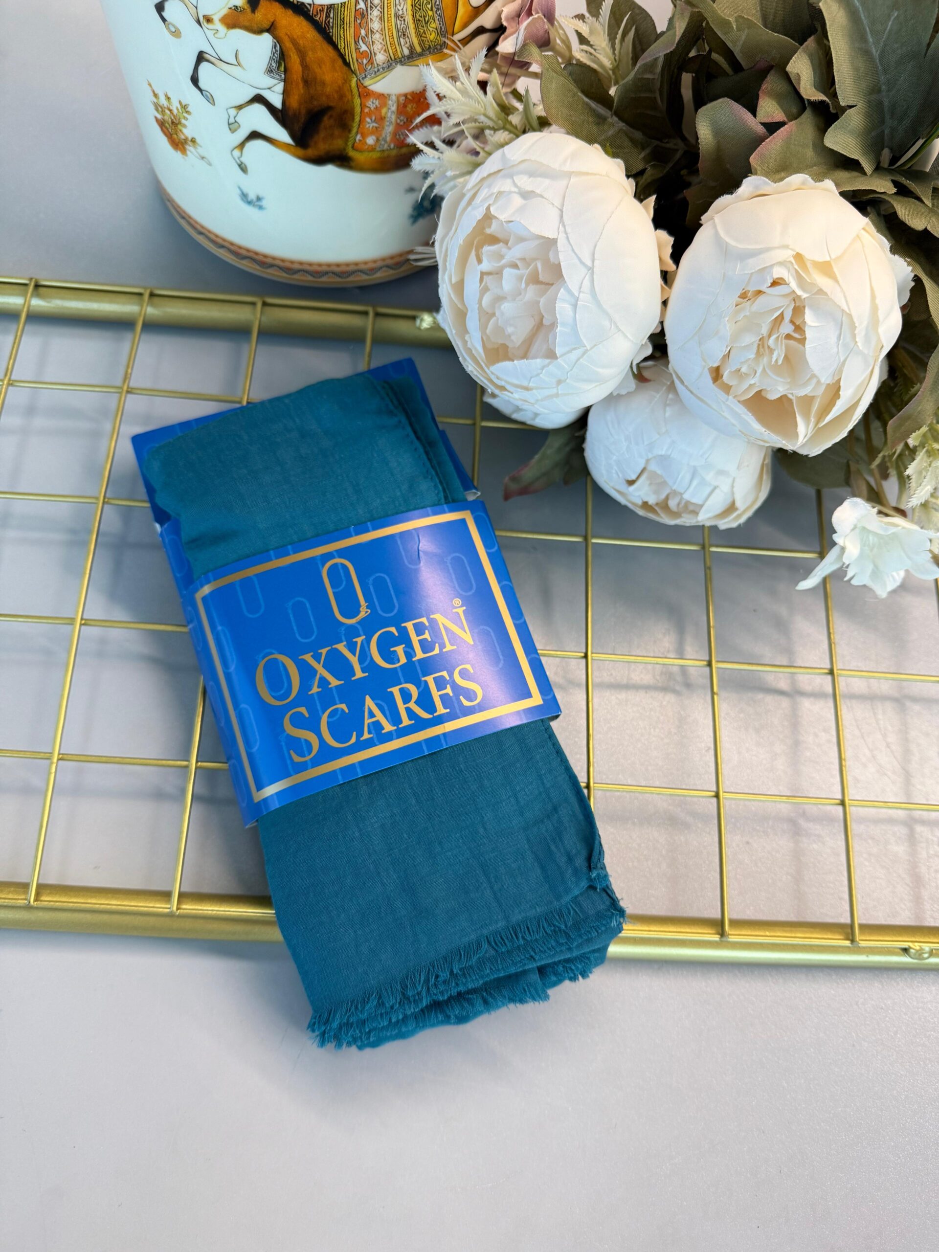 Oxygen His Serisi Pamuk Şal-Petrol mavi