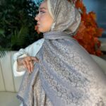 Mihri Etnik Desen Kaşmir Şal -321456-Gri