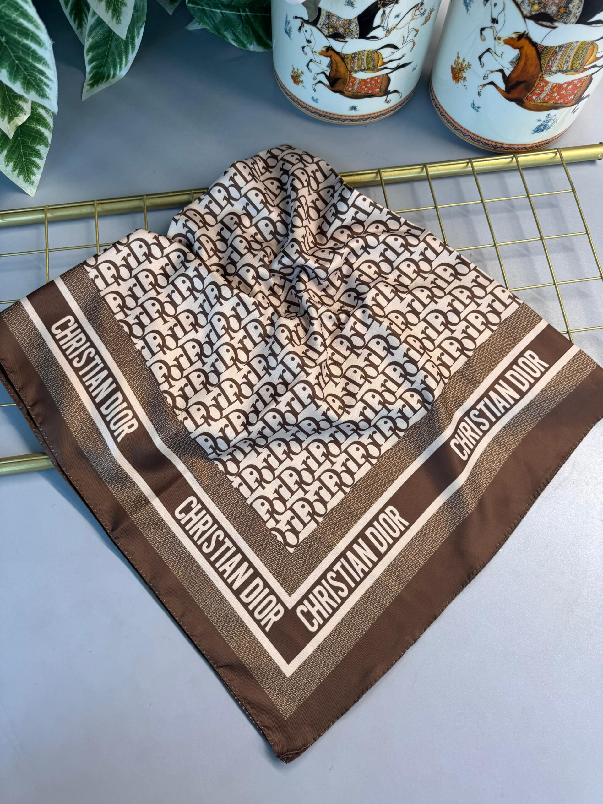 Dior Marka Vual  Eşarp-682626-Kahve