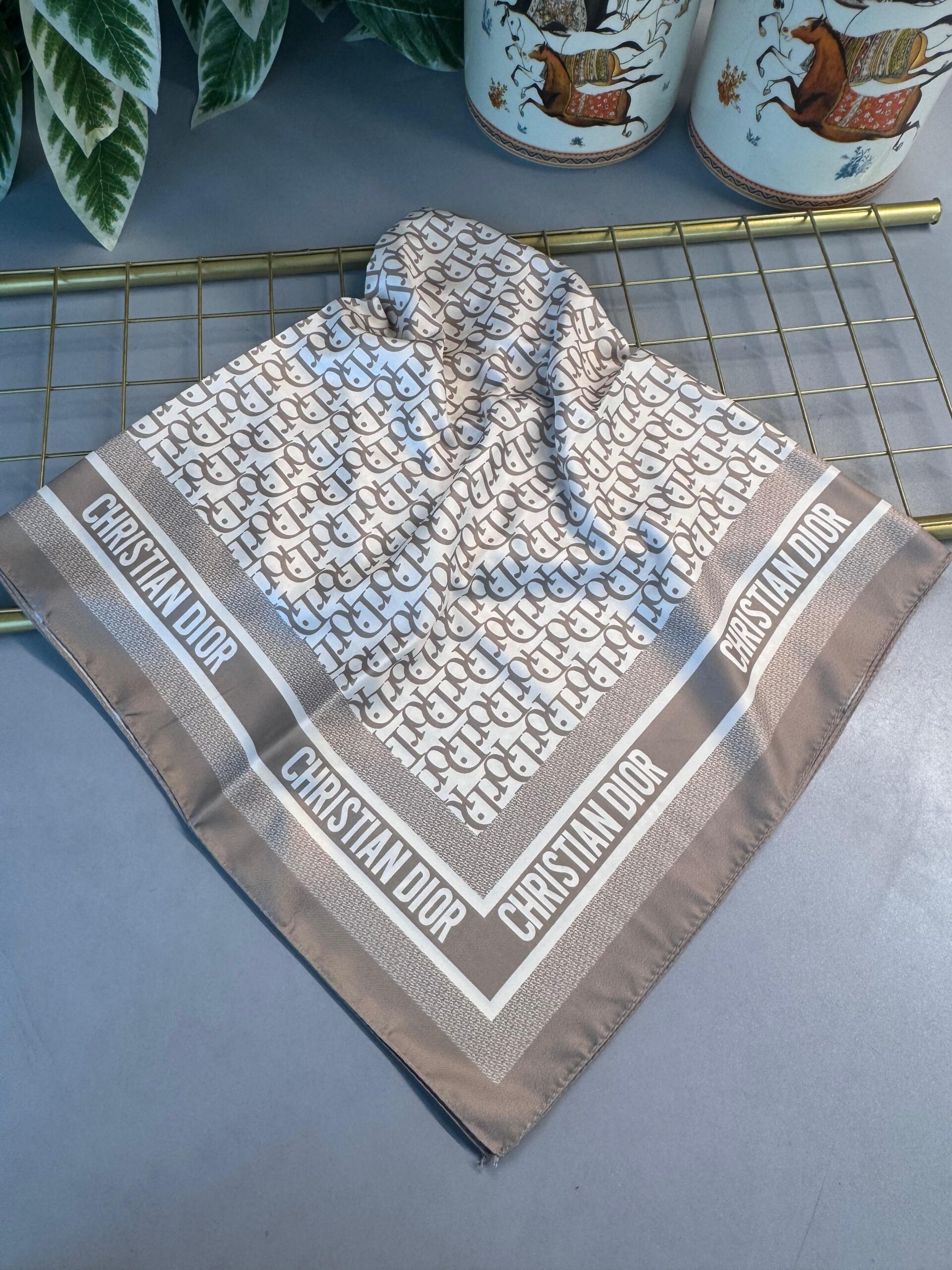 Dior Marka Vual Eşarp-682626-Vizon