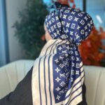 Lv Desen Vual  İpek Eşarp-6204527-Lacivert