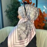 Lv Desen Vual  İpek Eşarp-6204527-Pudra