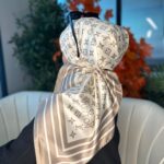 Lv Desen Vual  İpek Eşarp-6204527-Vizon