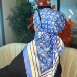 Lv Desen Vual  İpek Eşarp-6204527-Mavi